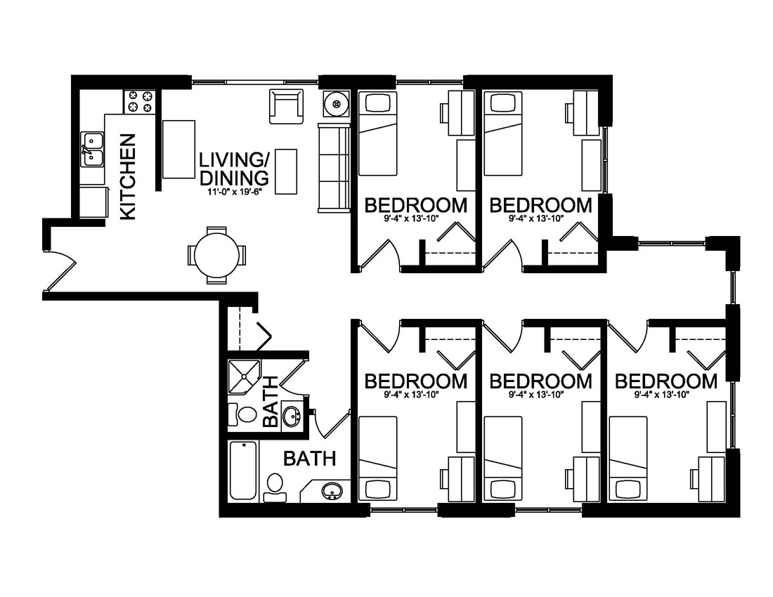 Living Center Suite Floor Plan